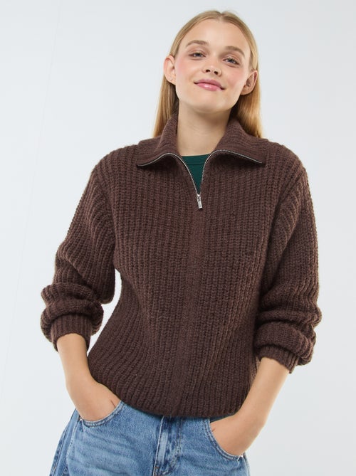Jersey con cremallera en el cuello - Kiabi