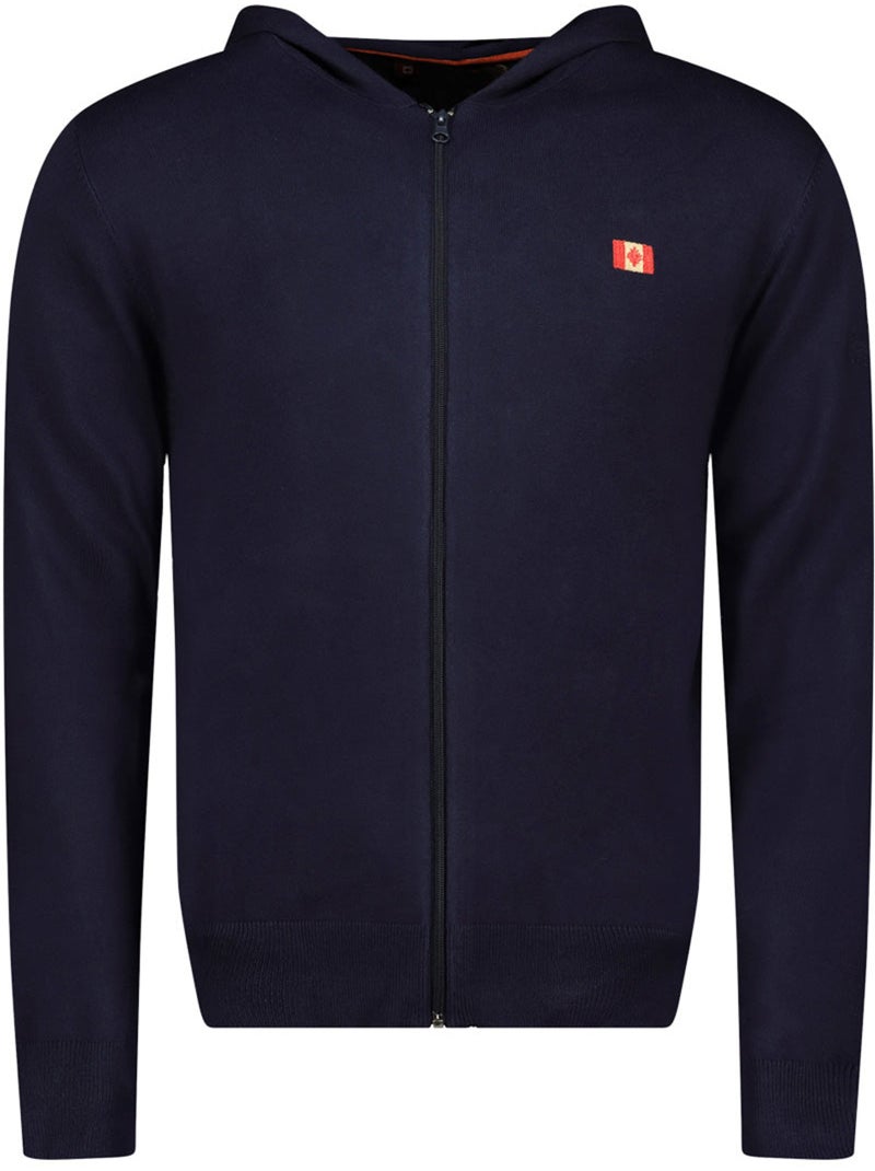 Jersey con cremallera y capucha felinoodeak – canadian peak Azul marino - Kiabi