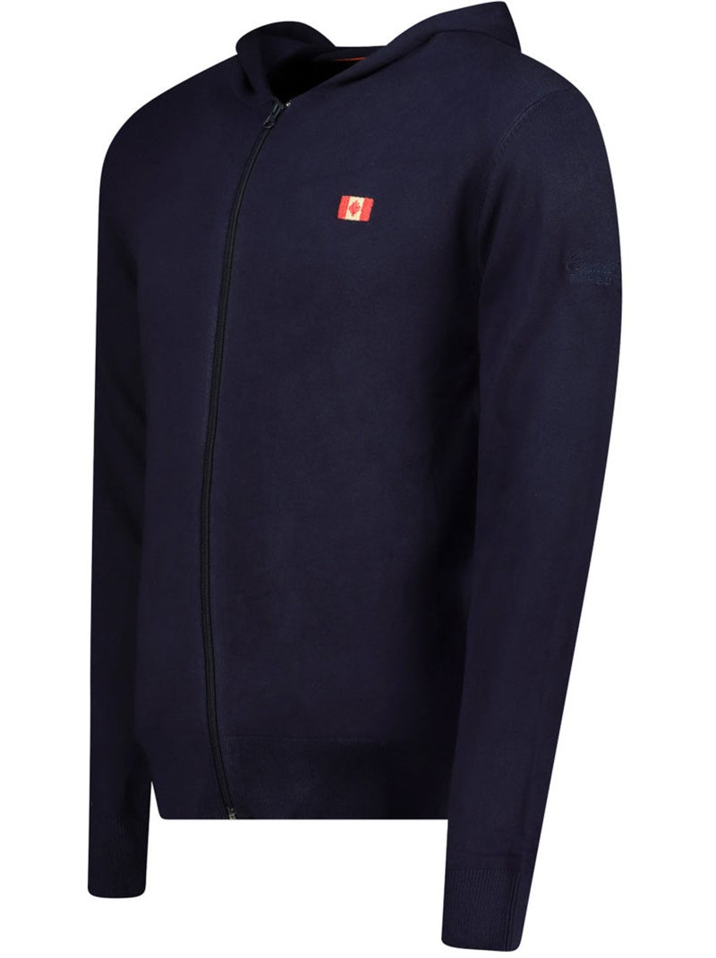 Jersey con cremallera y capucha felinoodeak – canadian peak Azul marino - Kiabi