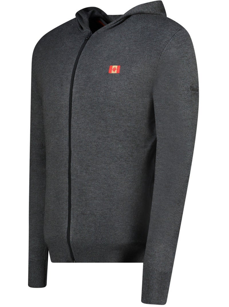 Jersey con cremallera y capucha felinoodeak – canadian peak Gris oscuro - Kiabi