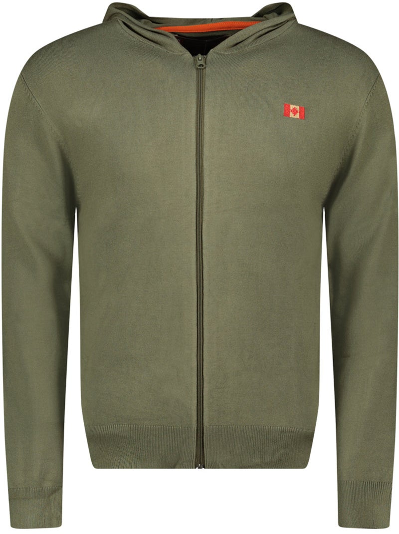Jersey con cremallera y capucha felinoodeak – canadian peak Verde oliva - Kiabi