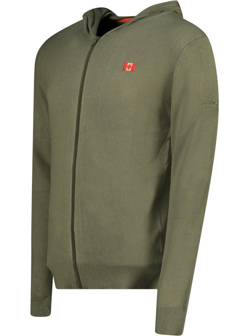 Jersey con cremallera y capucha felinoodeak – canadian peak Verde oliva - Kiabi