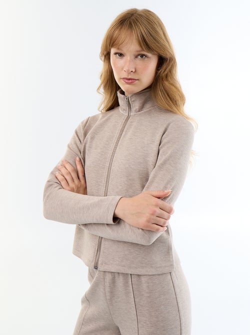 Jersey con cremallera y cuello alto - Kiabi