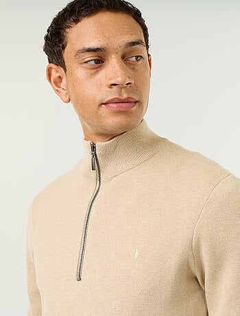 Jersey con cuello alto con cremallera