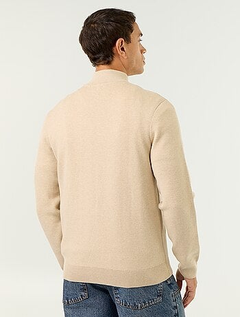 Jersey con cuello alto con cremallera