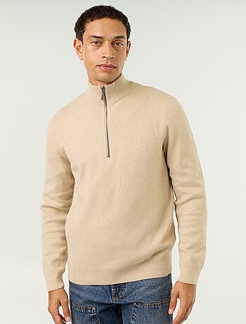 Jersey con cuello alto con cremallera