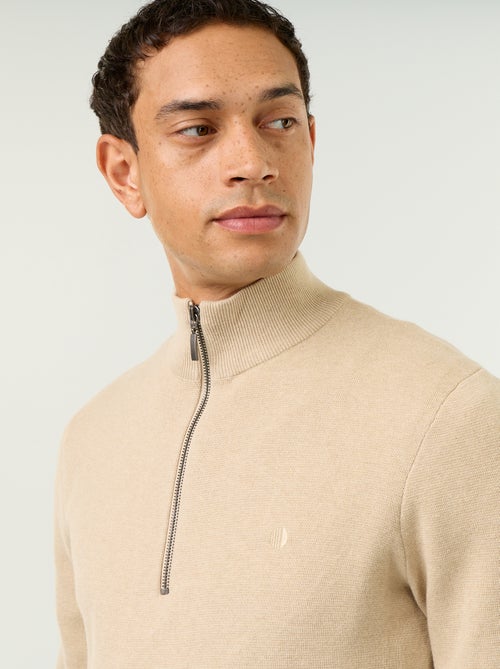 Jersey con cuello alto con cremallera - Kiabi Jersey con cuello alto con cremallera - Kiabi