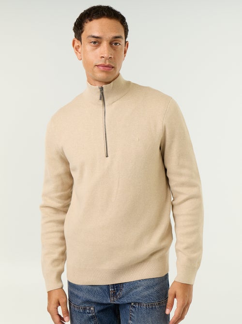 Jersey con cuello alto con cremallera - Kiabi Jersey con cuello alto con cremallera - Kiabi