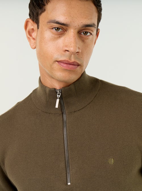 Jersey con cuello alto con cremallera - Kiabi Jersey con cuello alto con cremallera - Kiabi
