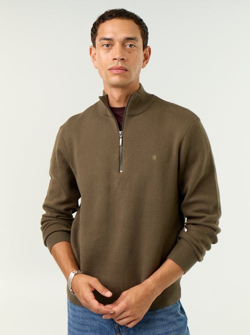 Jersey con cuello alto con cremallera - Kiabi Jersey con cuello alto con cremallera - Kiabi
