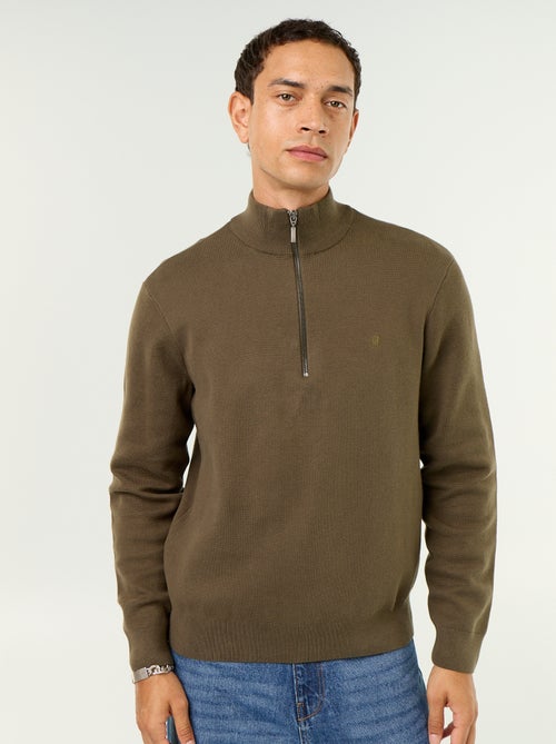 Jersey con cuello alto con cremallera - Kiabi Jersey con cuello alto con cremallera - Kiabi