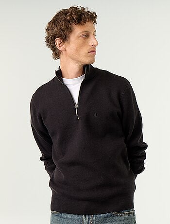 Jersey con cuello alto con cremallera