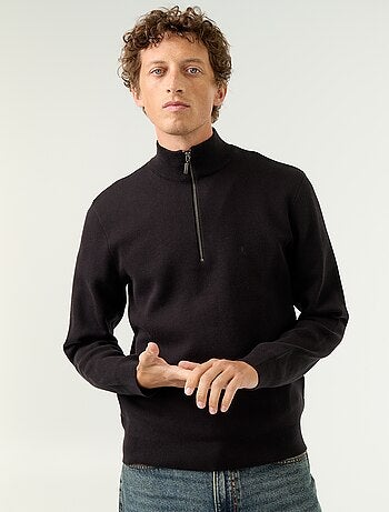 Jersey con cuello alto con cremallera