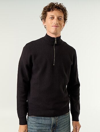 Jersey con cuello alto con cremallera