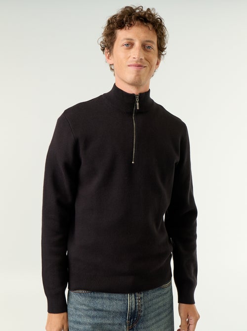 Jersey con cuello alto con cremallera - Kiabi Jersey con cuello alto con cremallera - Kiabi