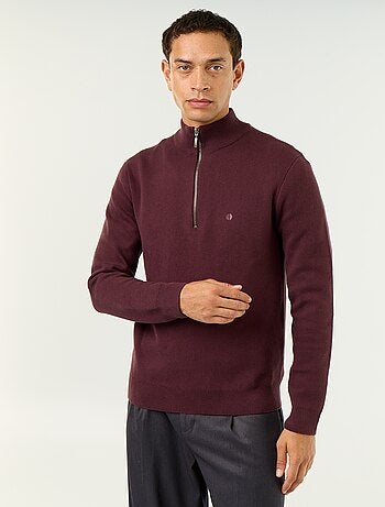 Jersey con cuello alto con cremallera