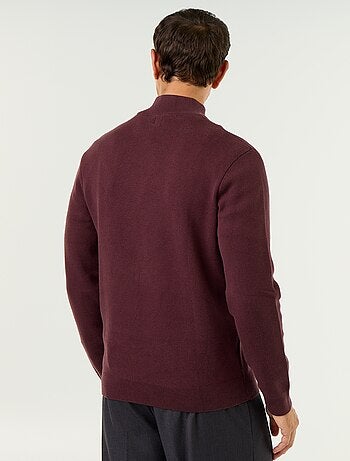 Jersey con cuello alto con cremallera