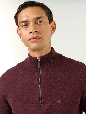 Jersey con cuello alto con cremallera