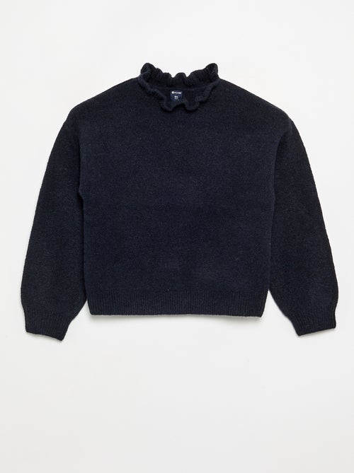 Jersey con cuello alto ondulado - Kiabi