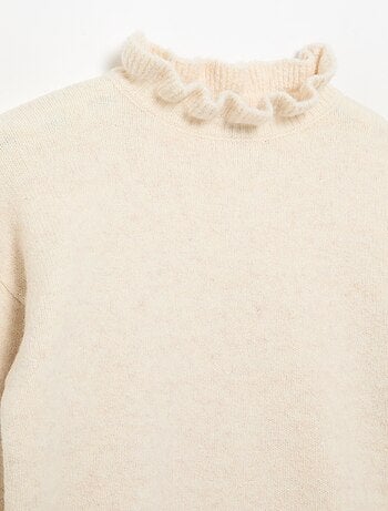 Jersey con cuello alto ondulado