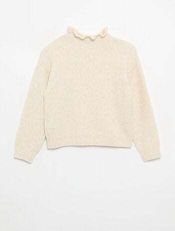 Jersey con cuello alto ondulado