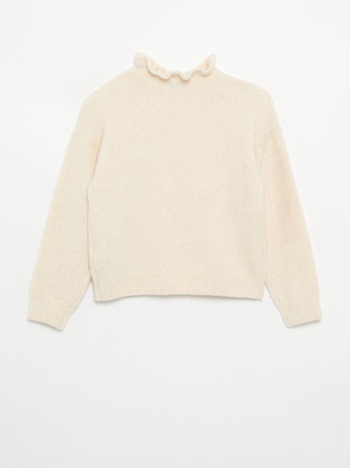 Jersey con cuello alto ondulado - Kiabi