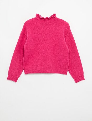 Jersey con cuello alto ondulado
