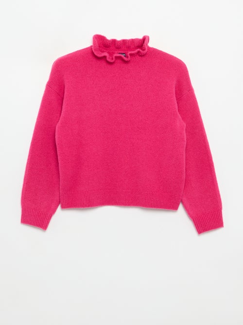 Jersey con cuello alto ondulado - Kiabi