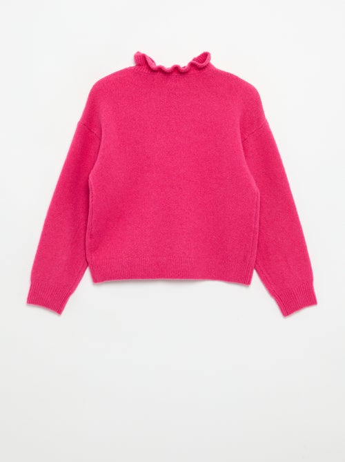 Jersey con cuello alto ondulado - Kiabi