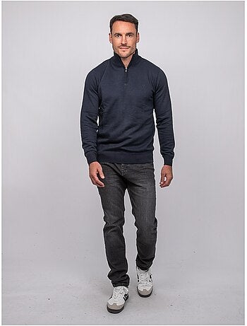 Jersey con cuello alto y cremallera larko