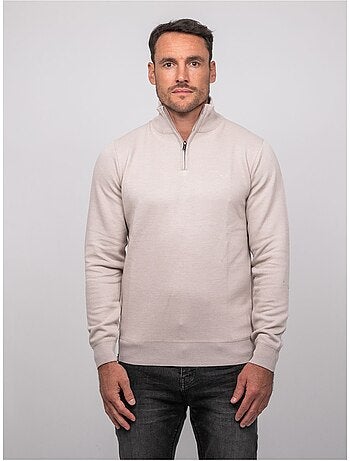 Jersey con cuello alto y cremallera larko