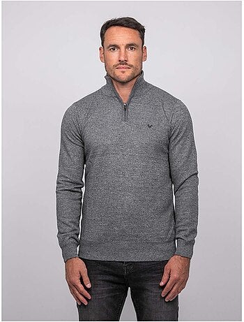 Jersey con cuello alto y cremallera larko