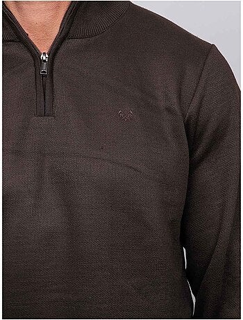 Jersey con cuello alto y cremallera larko