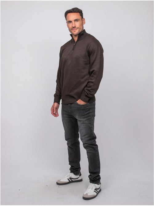 Jersey con cuello alto y cremallera larko - Kiabi