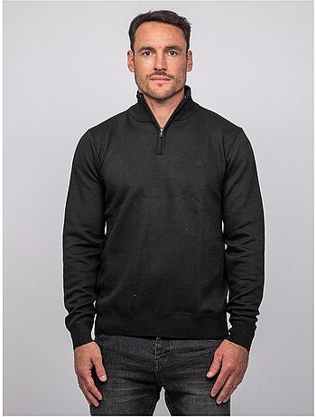 Jersey con cuello alto y cremallera larko