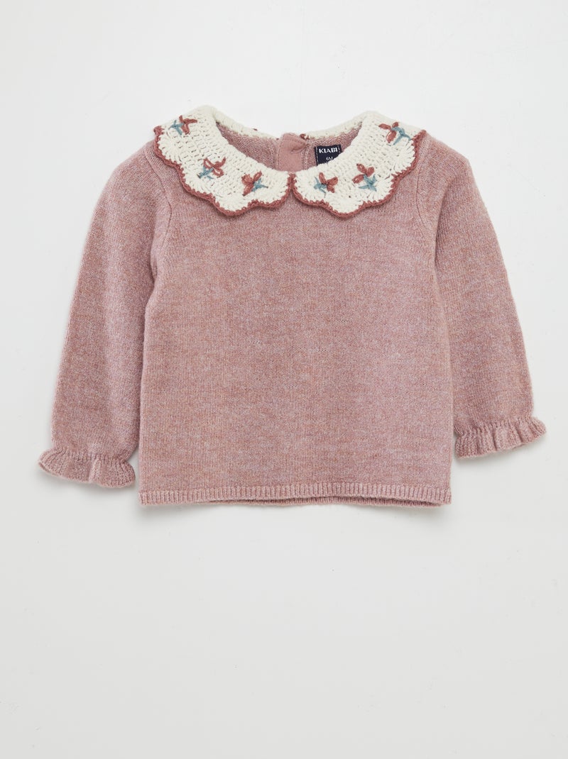 Jersey con cuello bebé ROSA - Kiabi