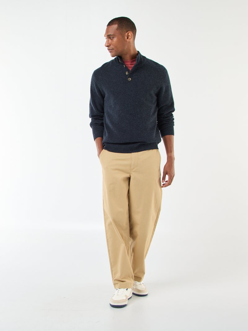 Jersey con cuello chimenea Azul - Kiabi