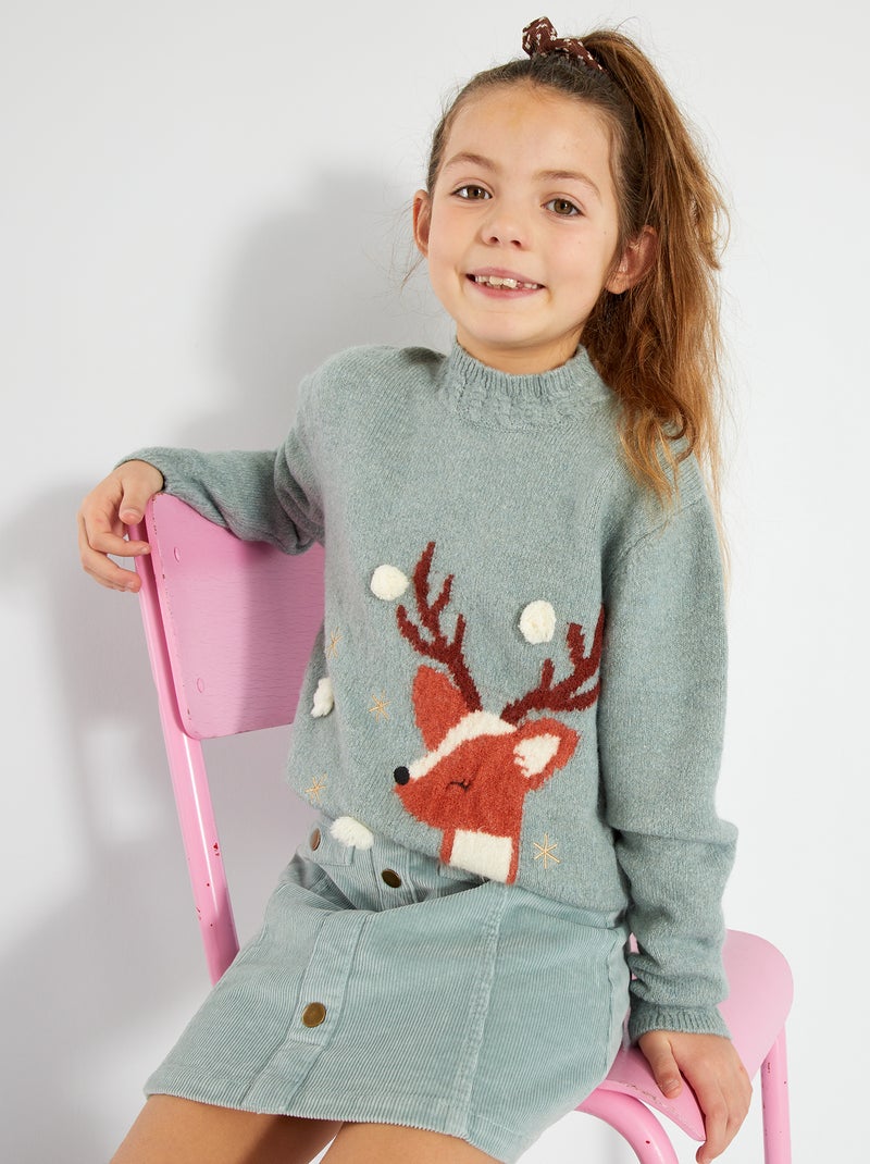 Jersey con cuello chimenea AZUL - Kiabi