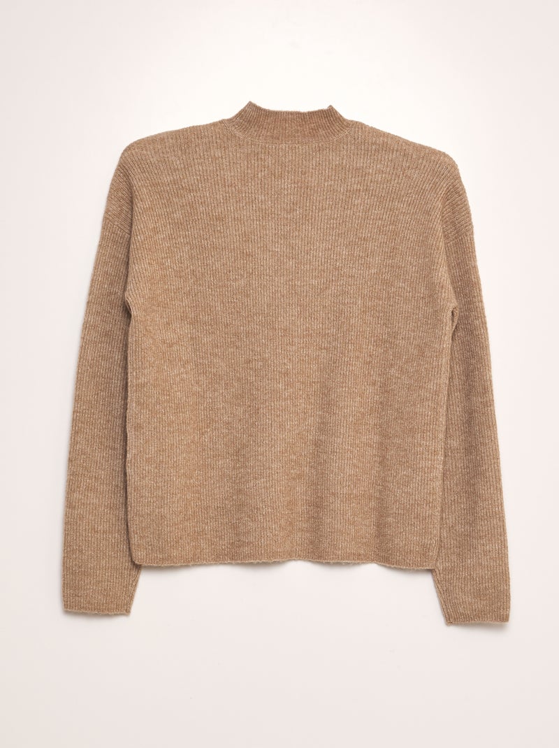 Jersey con cuello chimenea 'JDY' MARRON - Kiabi