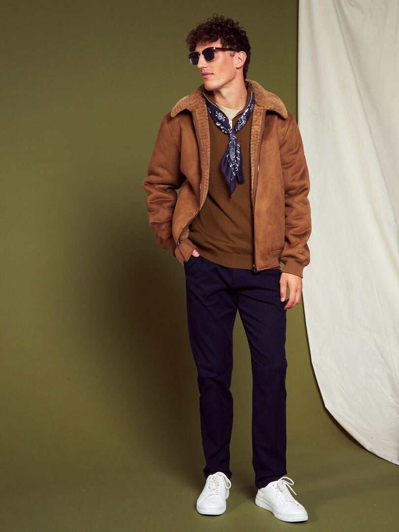 Jersey con cuello chimenea 'Produkt' MARRON - Kiabi