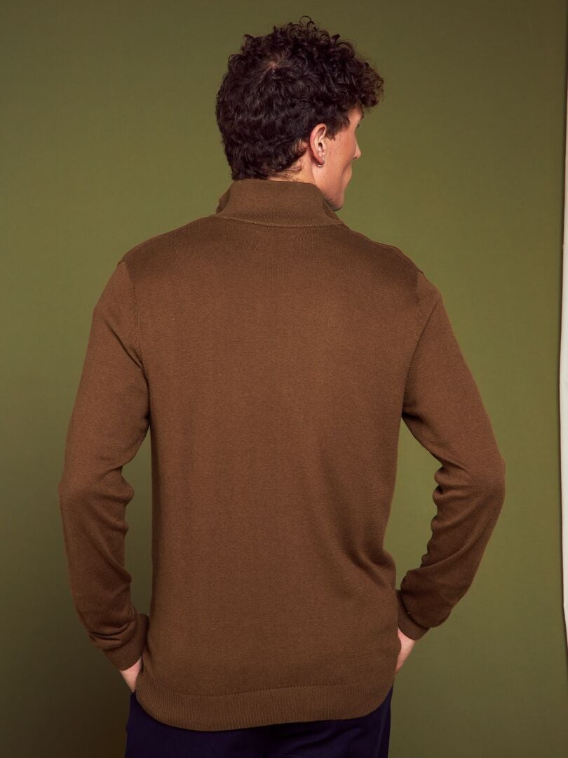 Jersey con cuello chimenea 'Produkt' MARRON - Kiabi