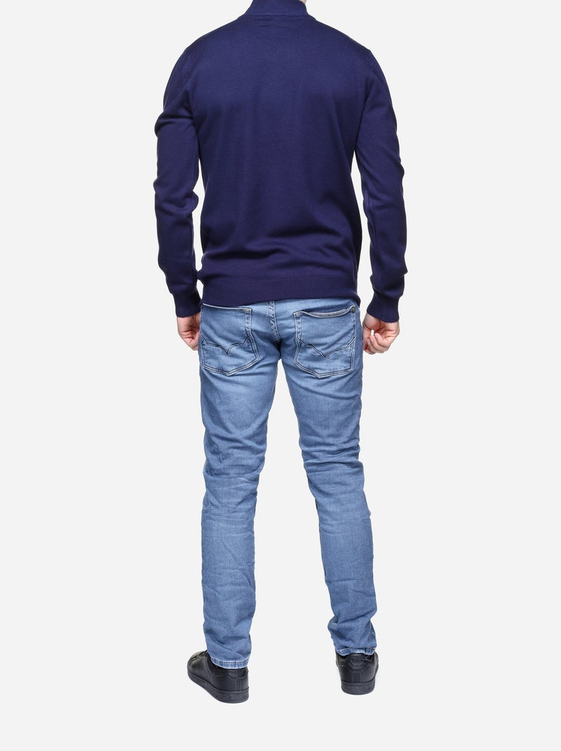 Jersey con cuello de chimenea - Kenzarro Azul - Kiabi