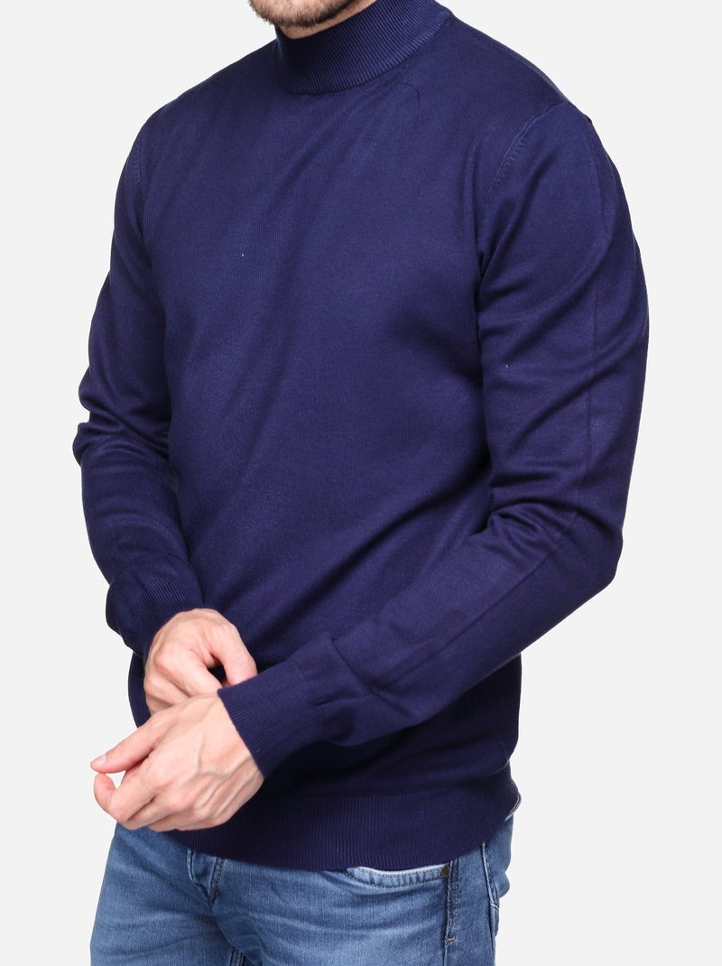 Jersey con cuello de chimenea - Kenzarro Azul - Kiabi