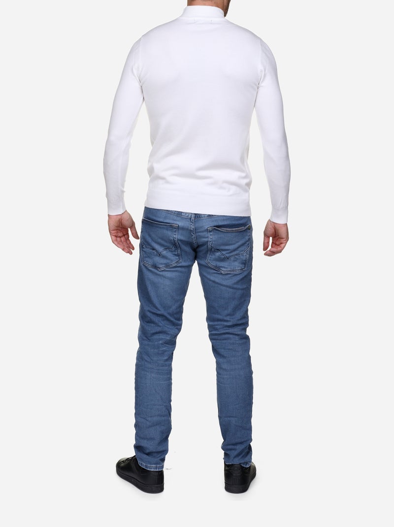 Jersey con cuello de chimenea - Kenzarro Blanco - Kiabi