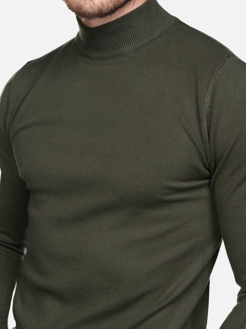 Jersey con cuello de chimenea - Kenzarro Caqui - Kiabi