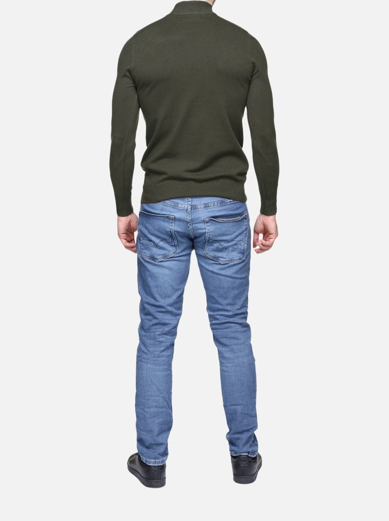 Jersey con cuello de chimenea - Kenzarro Caqui - Kiabi