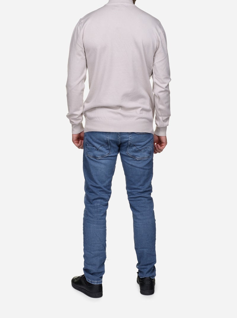 Jersey con cuello de chimenea - Kenzarro Crema - Kiabi