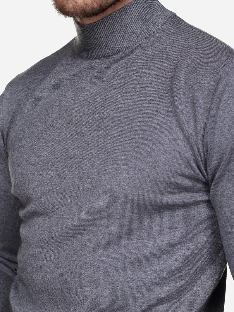 Jersey con cuello de chimenea - Kenzarro Gris claro - Kiabi