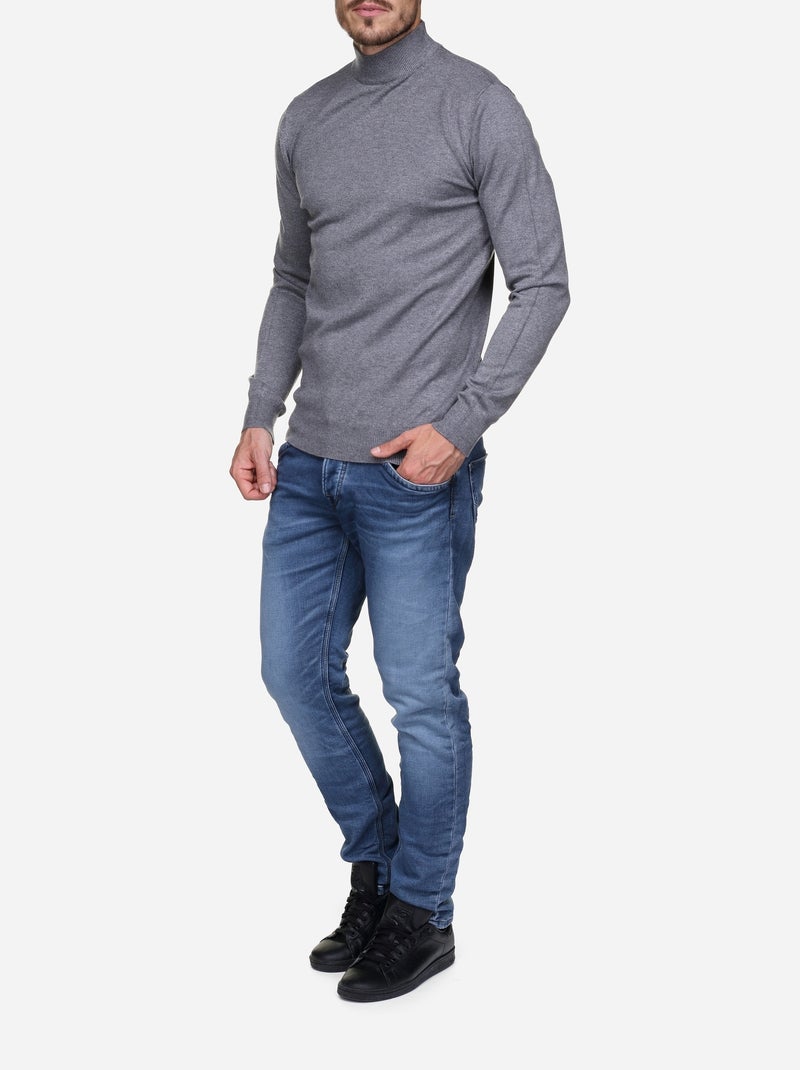 Jersey con cuello de chimenea - Kenzarro Gris claro - Kiabi