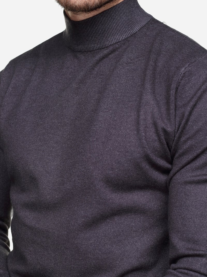 Jersey con cuello de chimenea - Kenzarro Gris oscuro - Kiabi